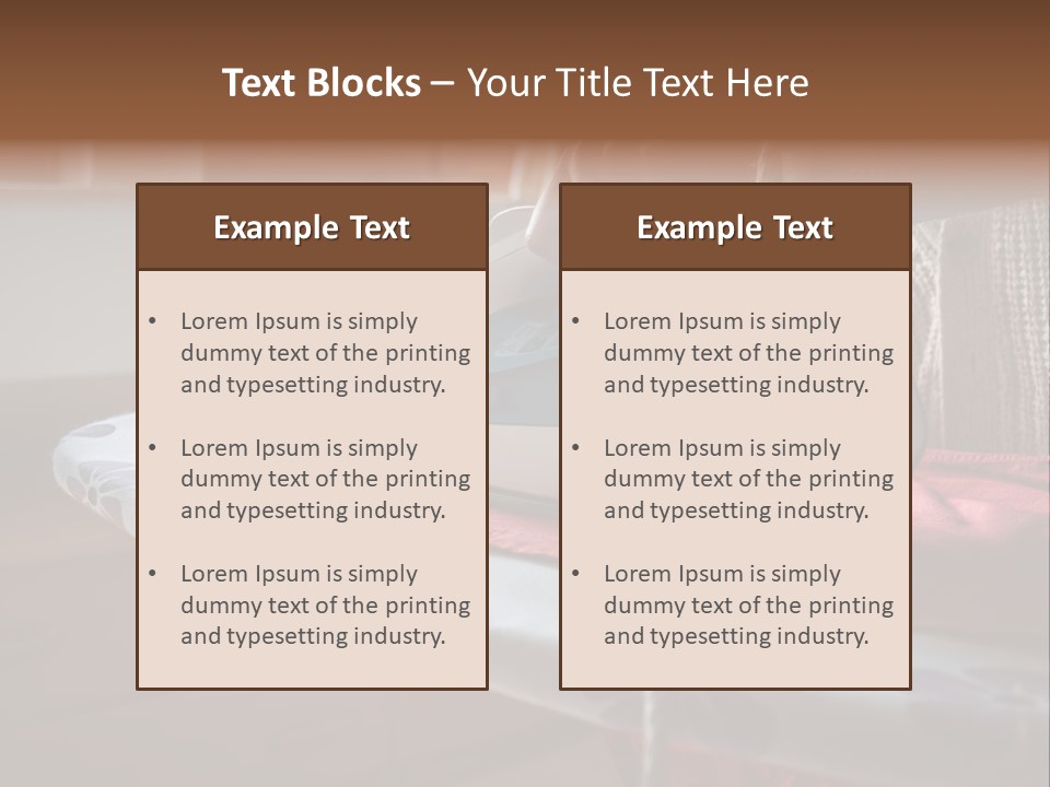 A Woman Ironing A Red And White Iron On A Ironing Board PowerPoint Template
