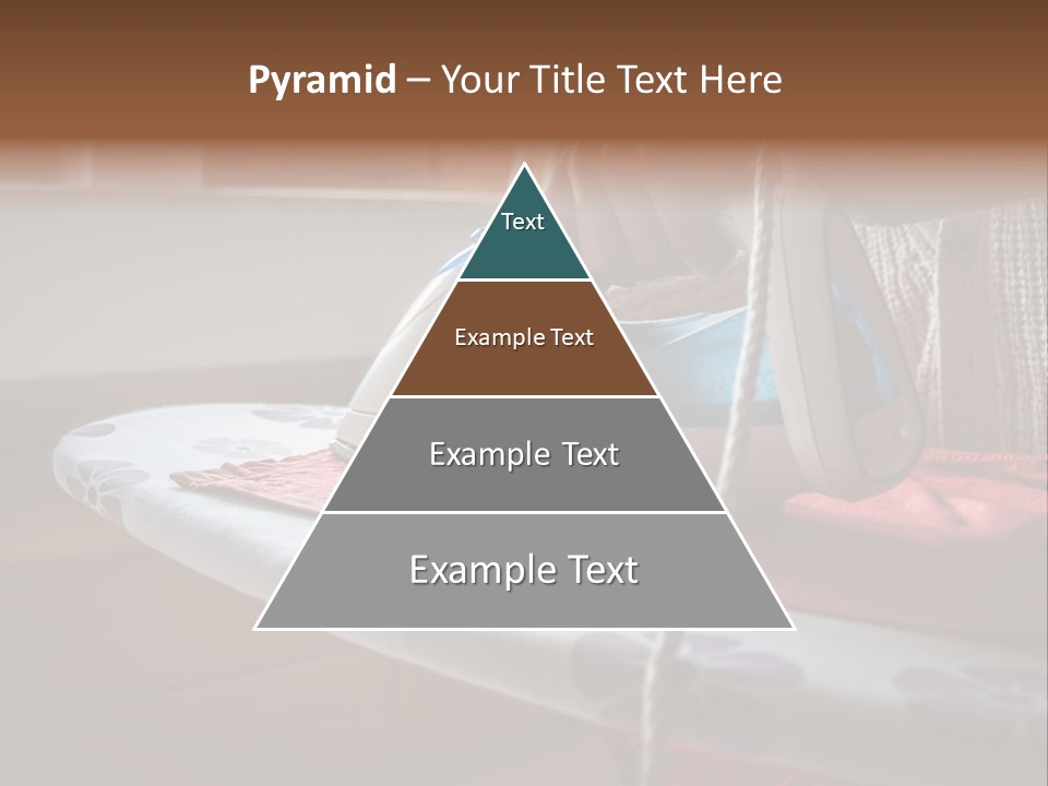 A Woman Ironing A Red And White Iron On A Ironing Board PowerPoint Template