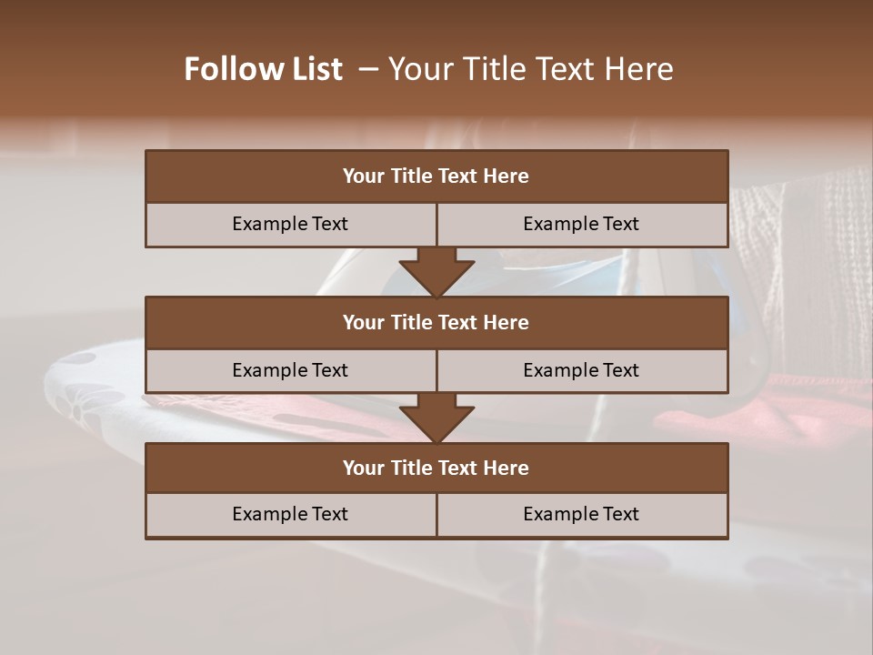 A Woman Ironing A Red And White Iron On A Ironing Board PowerPoint Template