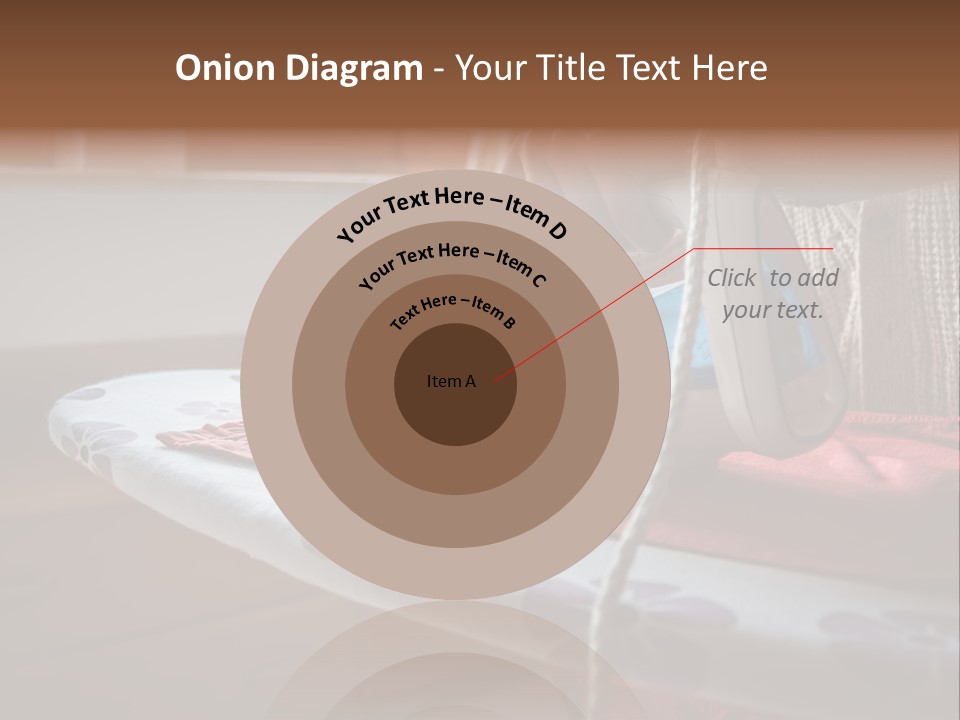 A Woman Ironing A Red And White Iron On A Ironing Board PowerPoint Template