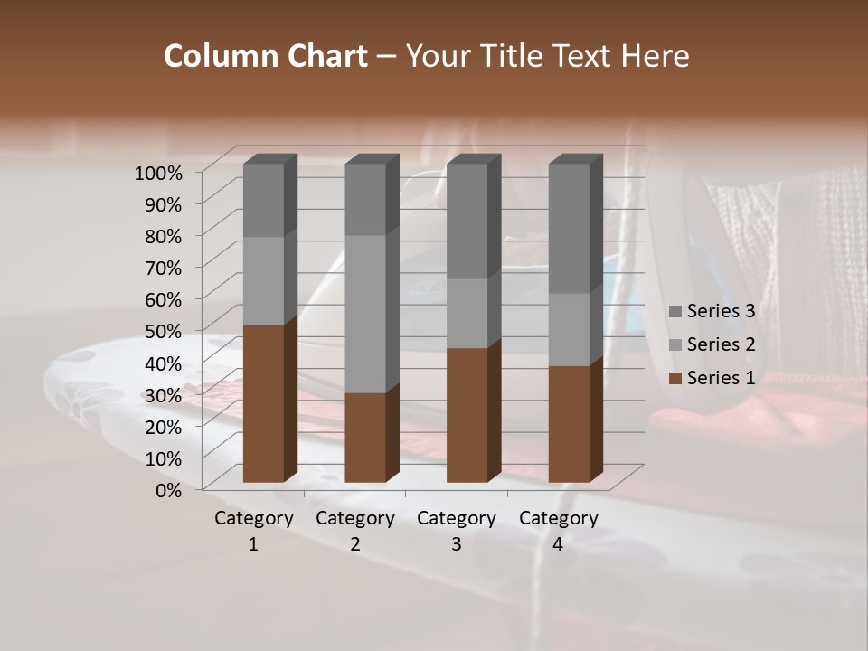 A Woman Ironing A Red And White Iron On A Ironing Board PowerPoint Template