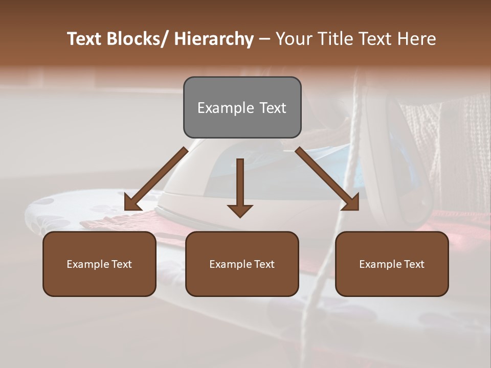 A Woman Ironing A Red And White Iron On A Ironing Board PowerPoint Template