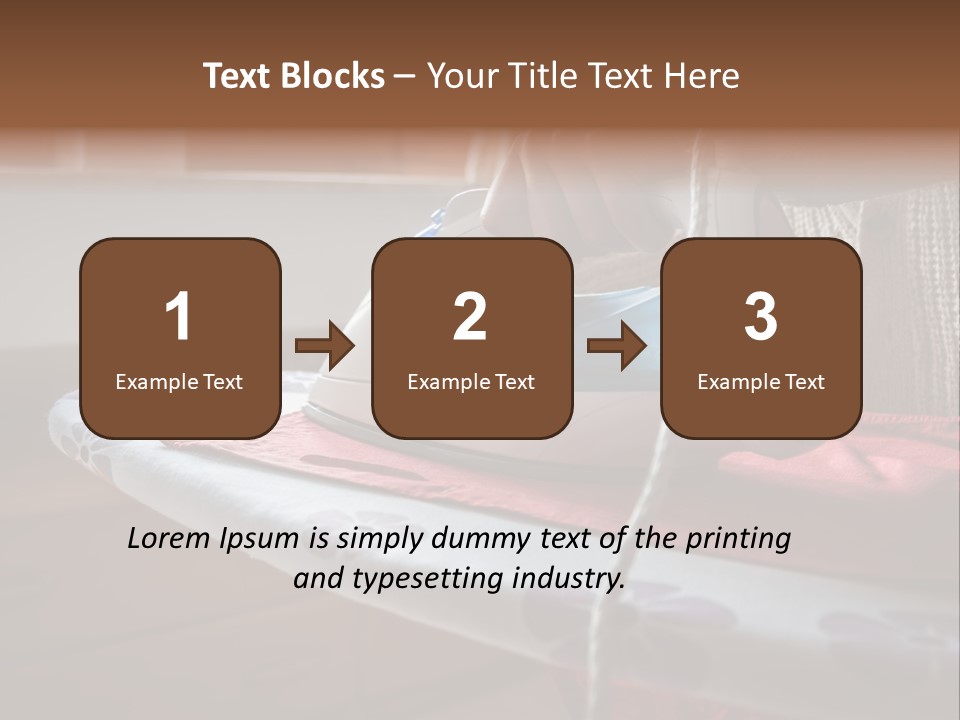 A Woman Ironing A Red And White Iron On A Ironing Board PowerPoint Template