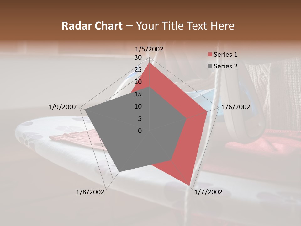 A Woman Ironing A Red And White Iron On A Ironing Board PowerPoint Template