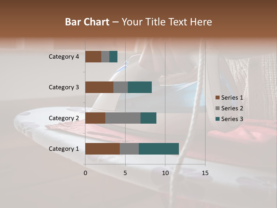 A Woman Ironing A Red And White Iron On A Ironing Board PowerPoint Template