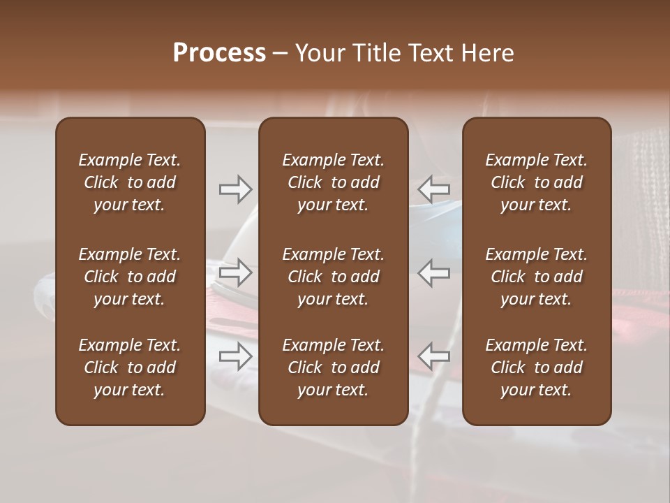 A Woman Ironing A Red And White Iron On A Ironing Board PowerPoint Template