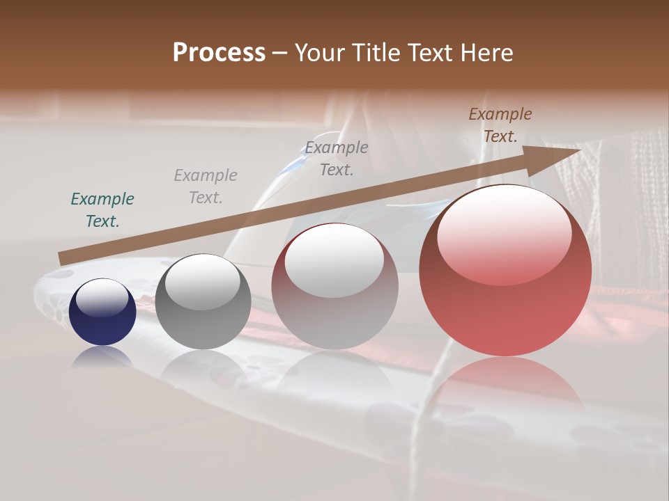 A Woman Ironing A Red And White Iron On A Ironing Board PowerPoint Template