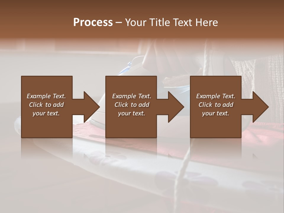 A Woman Ironing A Red And White Iron On A Ironing Board PowerPoint Template