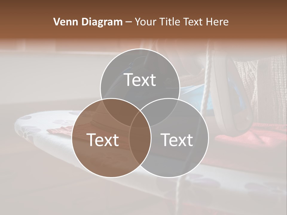 A Woman Ironing A Red And White Iron On A Ironing Board PowerPoint Template