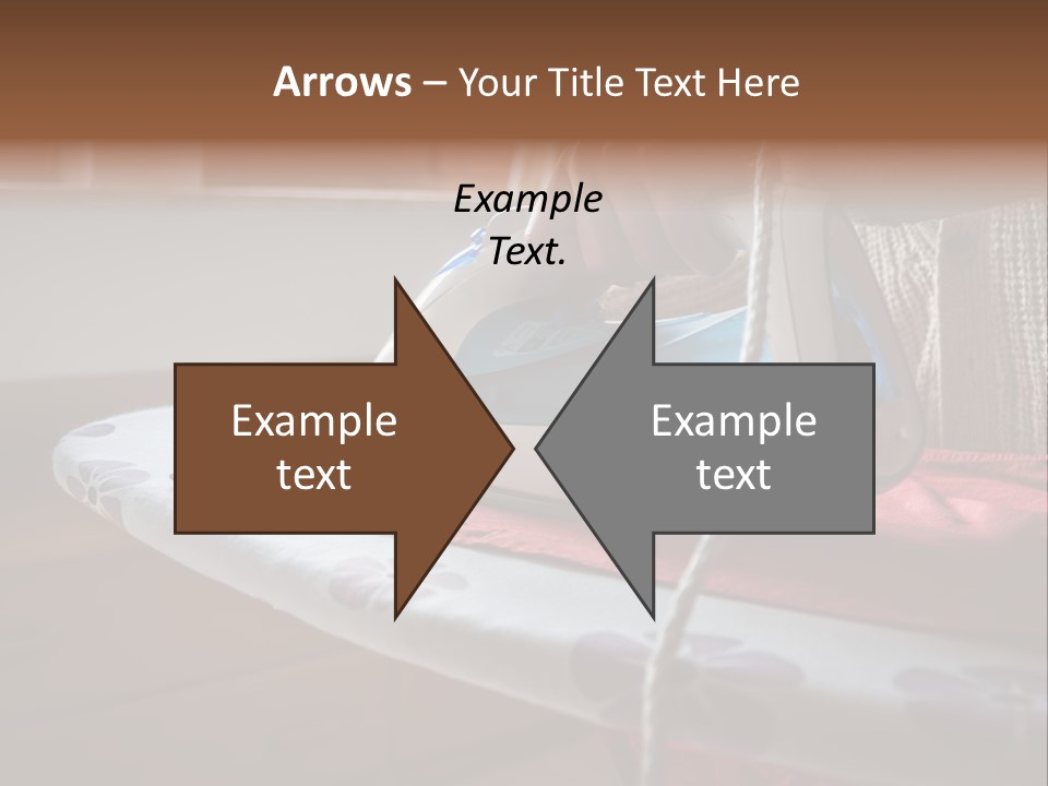 A Woman Ironing A Red And White Iron On A Ironing Board PowerPoint Template