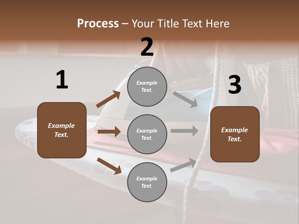 A Woman Ironing A Red And White Iron On A Ironing Board PowerPoint Template