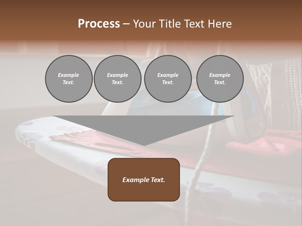 A Woman Ironing A Red And White Iron On A Ironing Board PowerPoint Template