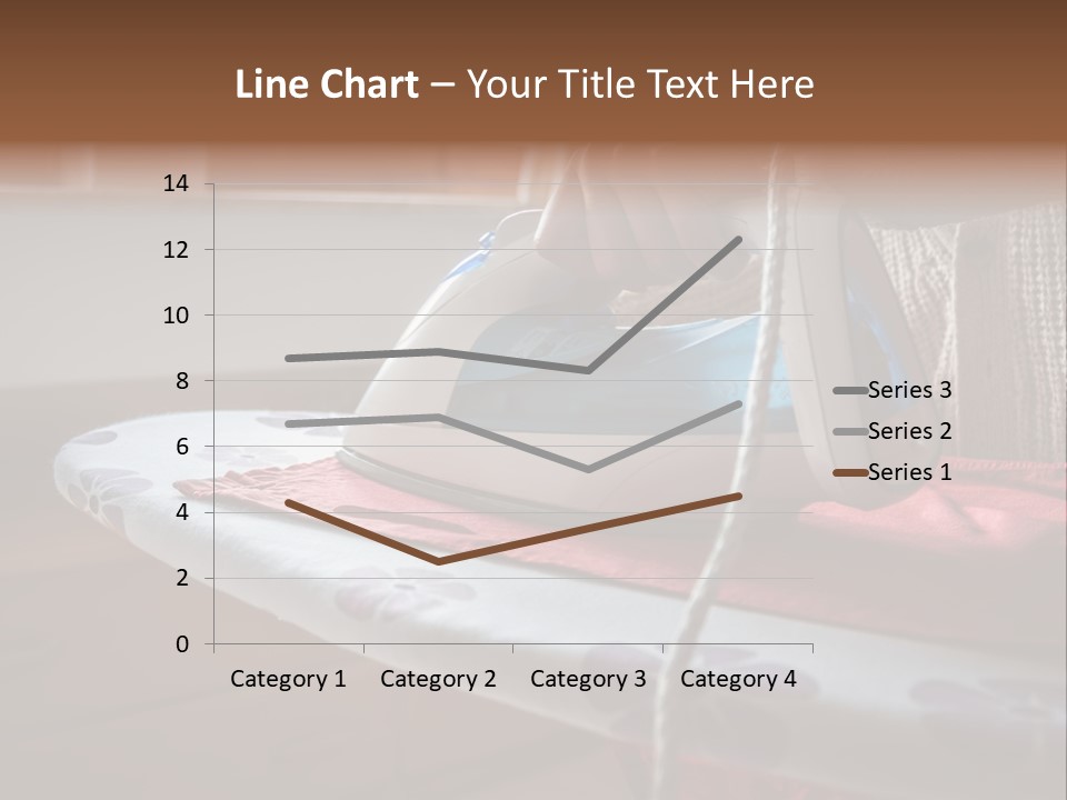 A Woman Ironing A Red And White Iron On A Ironing Board PowerPoint Template