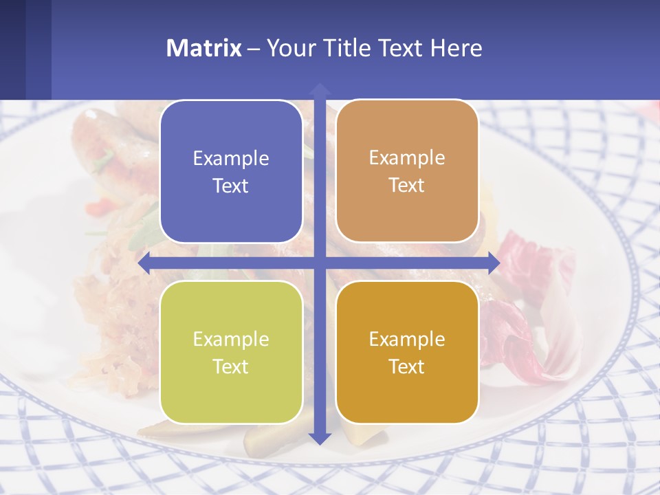 A Plate Of Food With Sausages And Vegetables On It PowerPoint Template