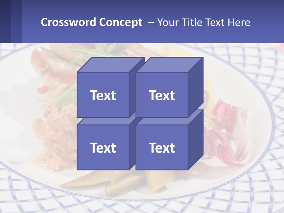 A Plate Of Food With Sausages And Vegetables On It PowerPoint Template