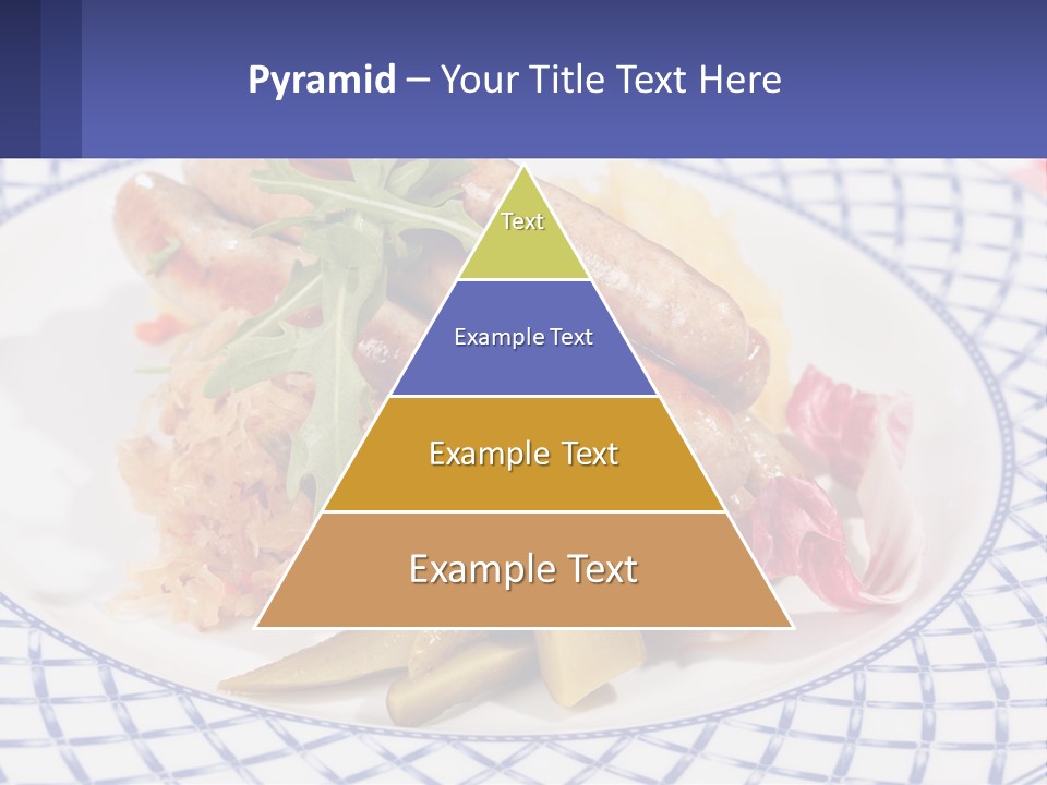 A Plate Of Food With Sausages And Vegetables On It PowerPoint Template