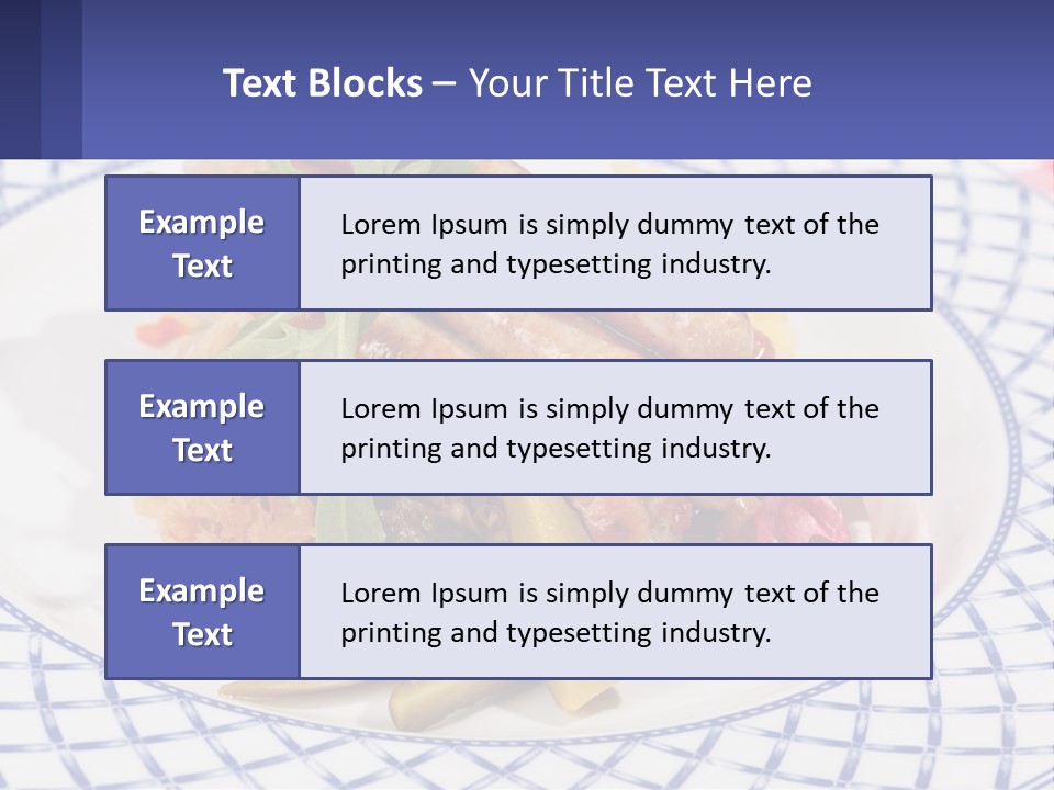 A Plate Of Food With Sausages And Vegetables On It PowerPoint Template