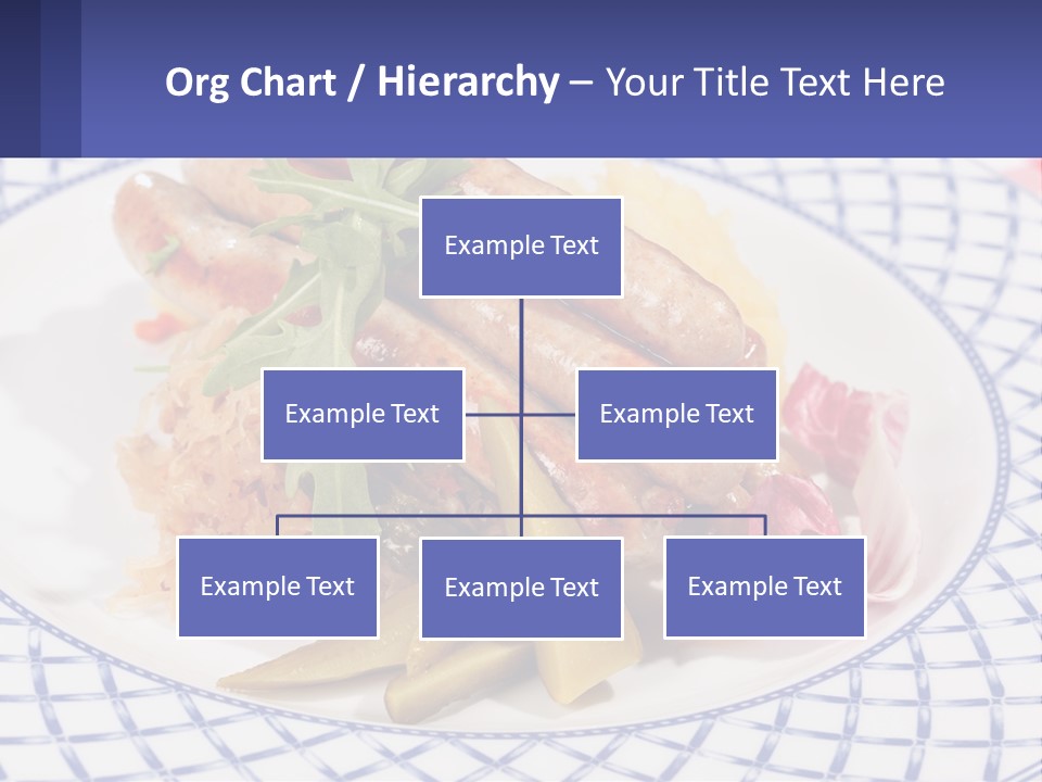 A Plate Of Food With Sausages And Vegetables On It PowerPoint Template