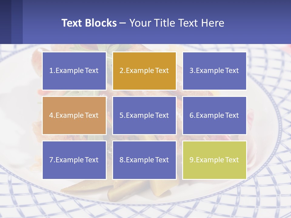 A Plate Of Food With Sausages And Vegetables On It PowerPoint Template
