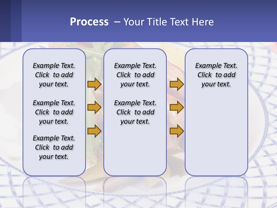 A Plate Of Food With Sausages And Vegetables On It PowerPoint Template