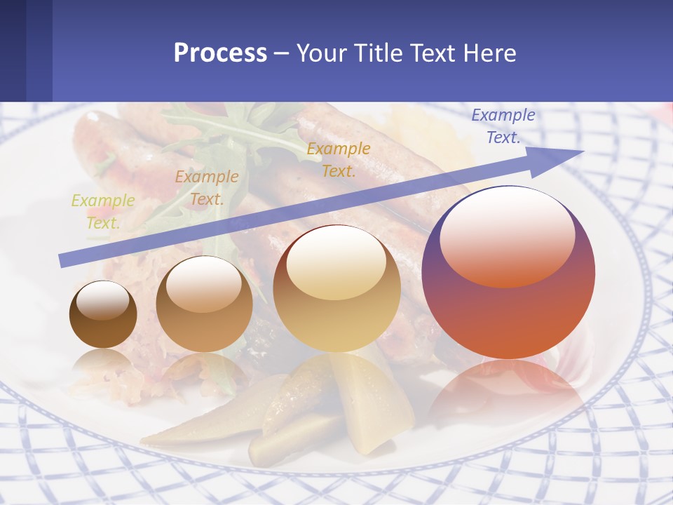 A Plate Of Food With Sausages And Vegetables On It PowerPoint Template