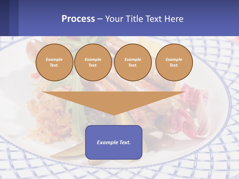 A Plate Of Food With Sausages And Vegetables On It PowerPoint Template