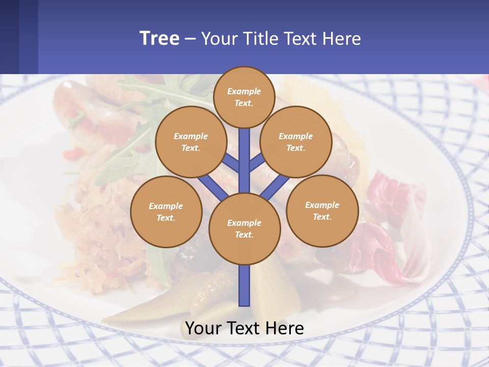 A Plate Of Food With Sausages And Vegetables On It PowerPoint Template