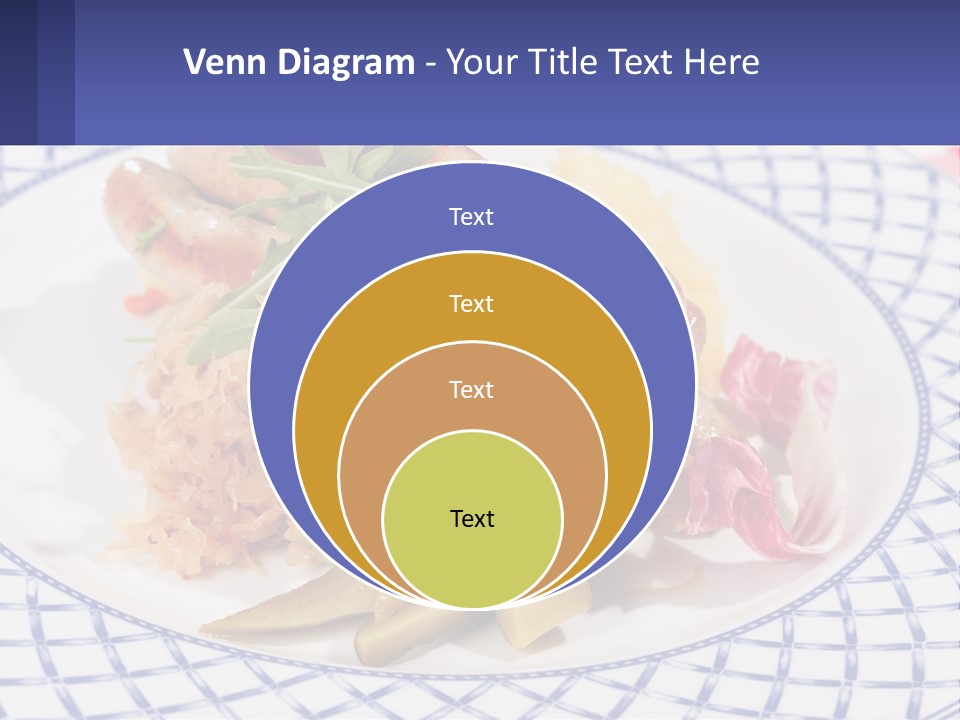 A Plate Of Food With Sausages And Vegetables On It PowerPoint Template