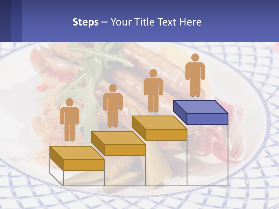 A Plate Of Food With Sausages And Vegetables On It PowerPoint Template