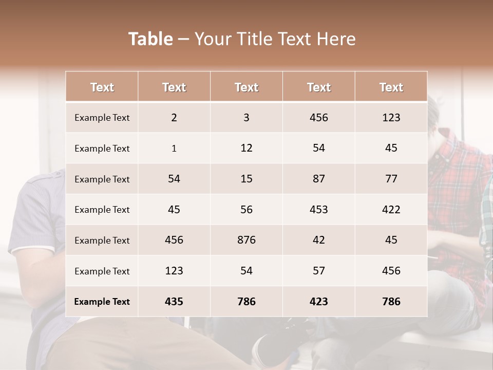 A Group Of People Sitting On A Bench Looking At Their Cell Phones PowerPoint Template