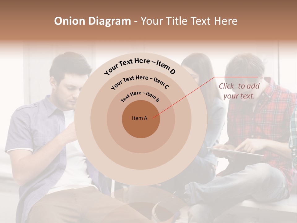 A Group Of People Sitting On A Bench Looking At Their Cell Phones PowerPoint Template