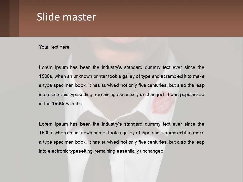 A Man In A Suit And Tie With A Name Tag PowerPoint Template