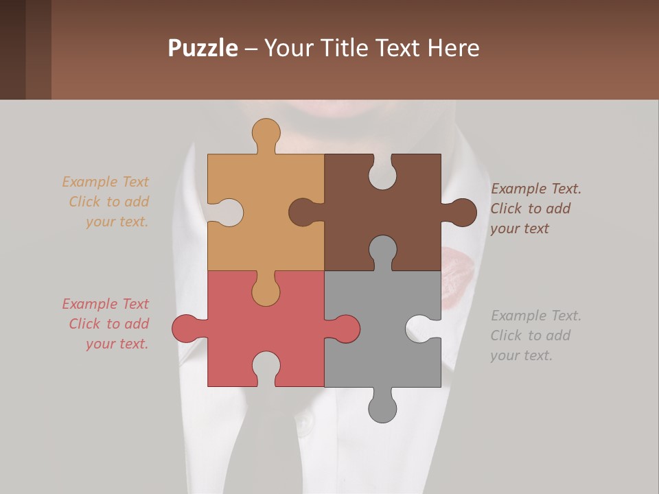 A Man In A Suit And Tie With A Name Tag PowerPoint Template