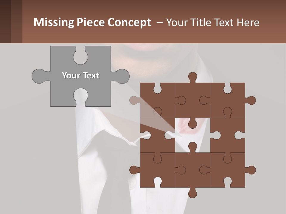 A Man In A Suit And Tie With A Name Tag PowerPoint Template