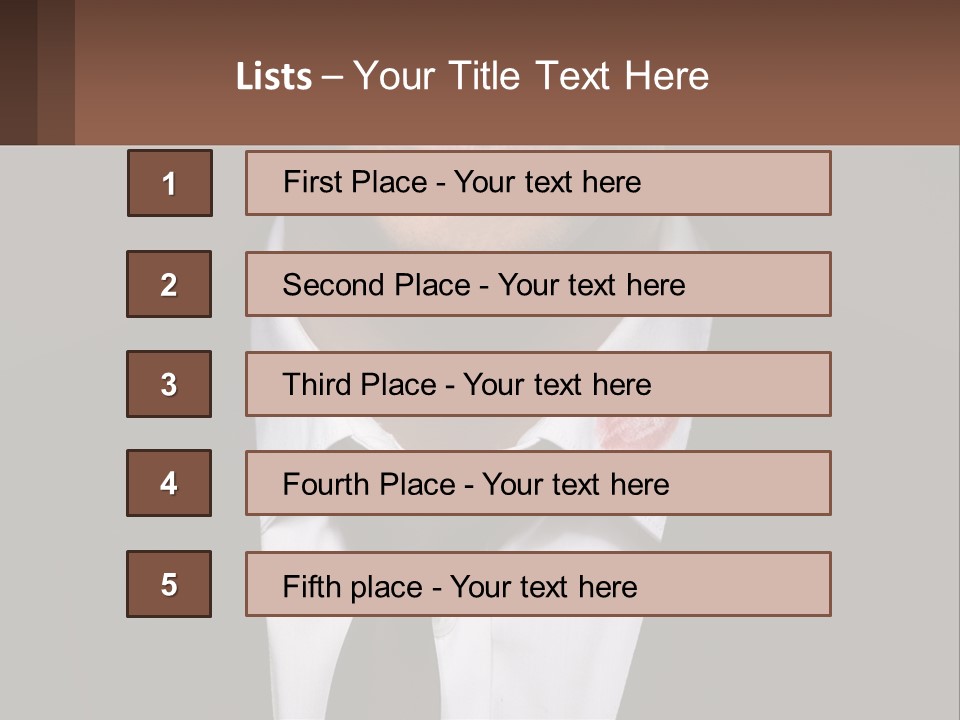 A Man In A Suit And Tie With A Name Tag PowerPoint Template
