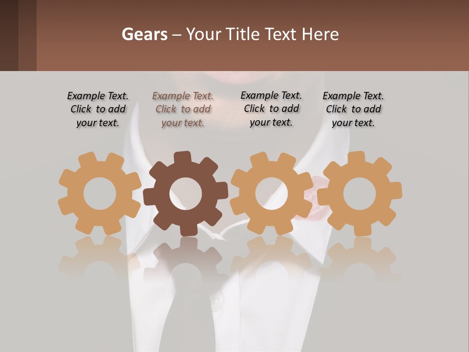 A Man In A Suit And Tie With A Name Tag PowerPoint Template