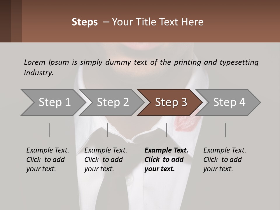 A Man In A Suit And Tie With A Name Tag PowerPoint Template
