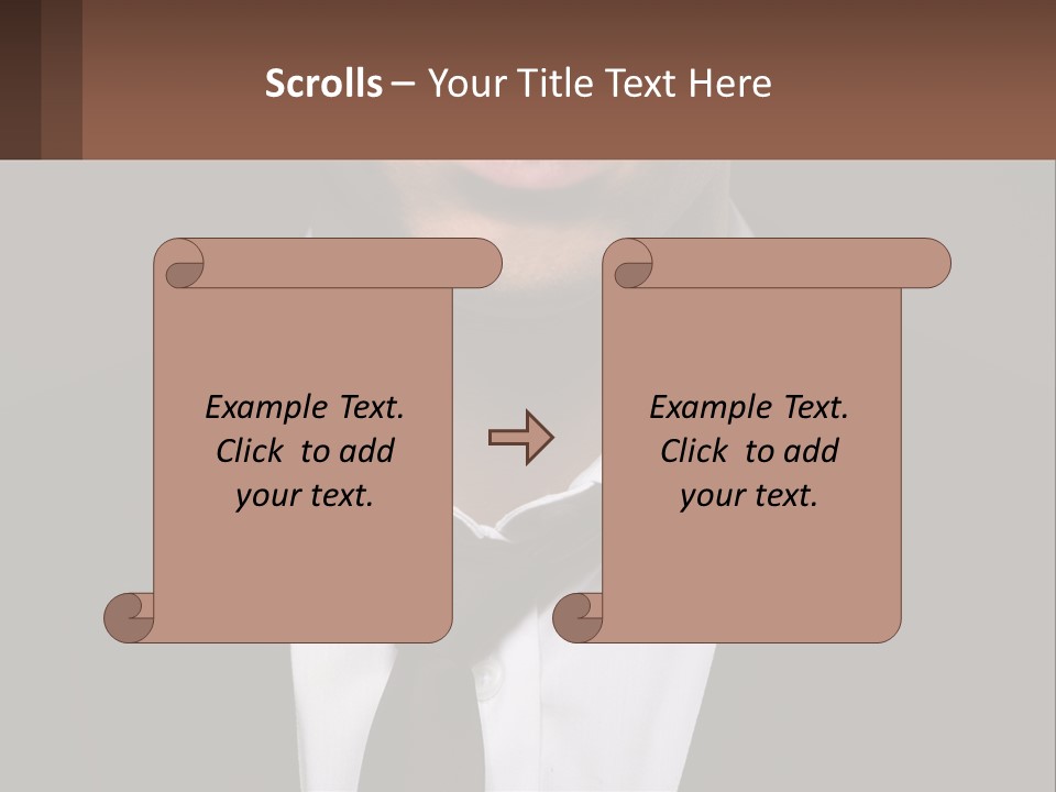 A Man In A Suit And Tie With A Name Tag PowerPoint Template