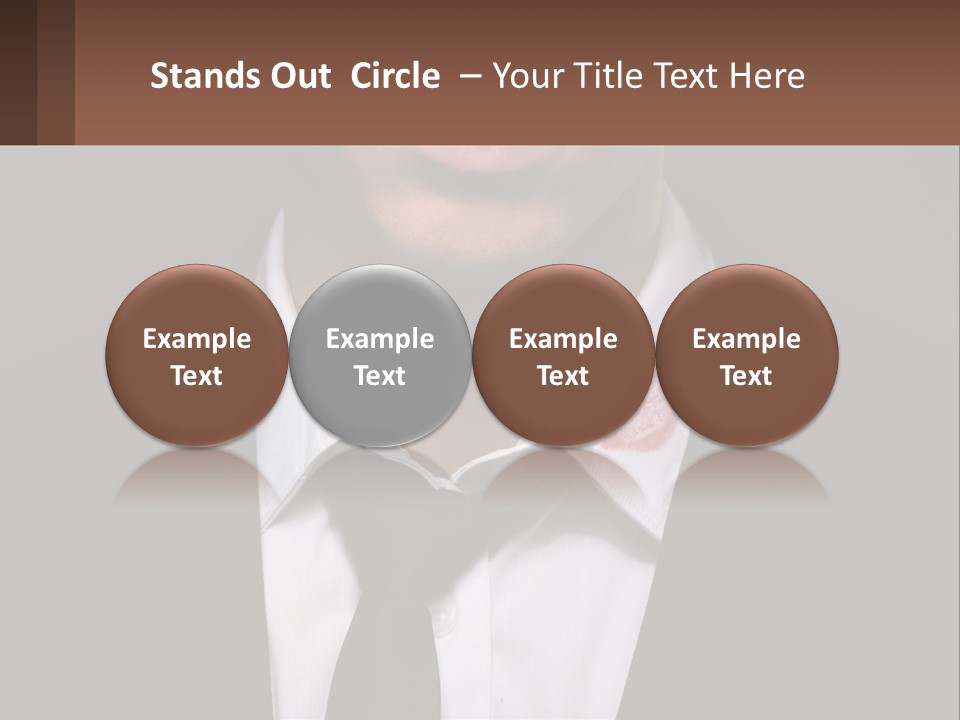 A Man In A Suit And Tie With A Name Tag PowerPoint Template