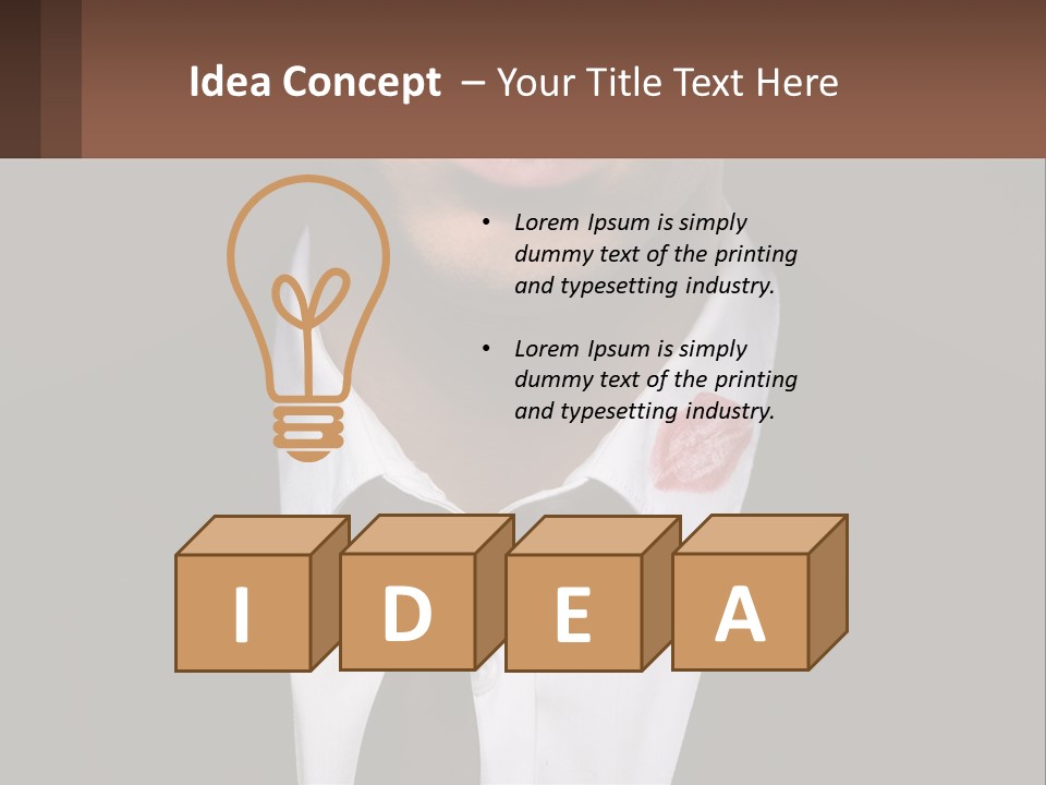 A Man In A Suit And Tie With A Name Tag PowerPoint Template