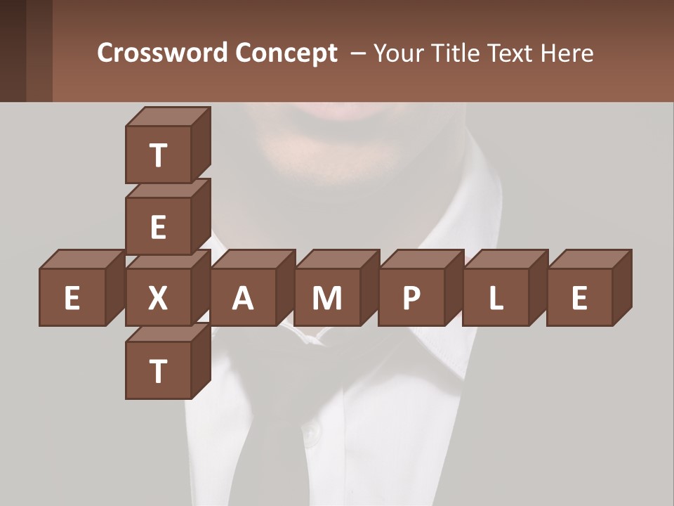 A Man In A Suit And Tie With A Name Tag PowerPoint Template