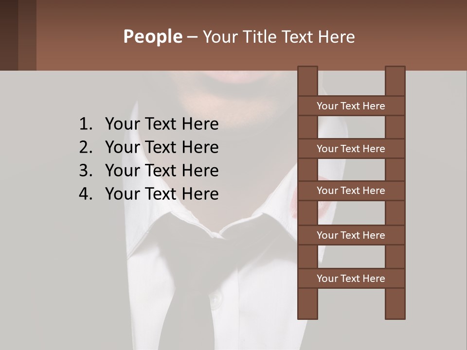 A Man In A Suit And Tie With A Name Tag PowerPoint Template