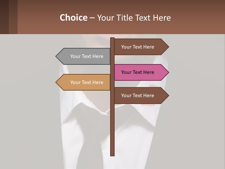 A Man In A Suit And Tie With A Name Tag PowerPoint Template