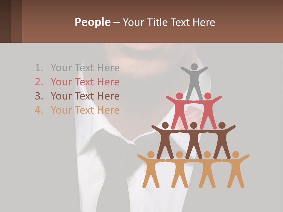 A Man In A Suit And Tie With A Name Tag PowerPoint Template