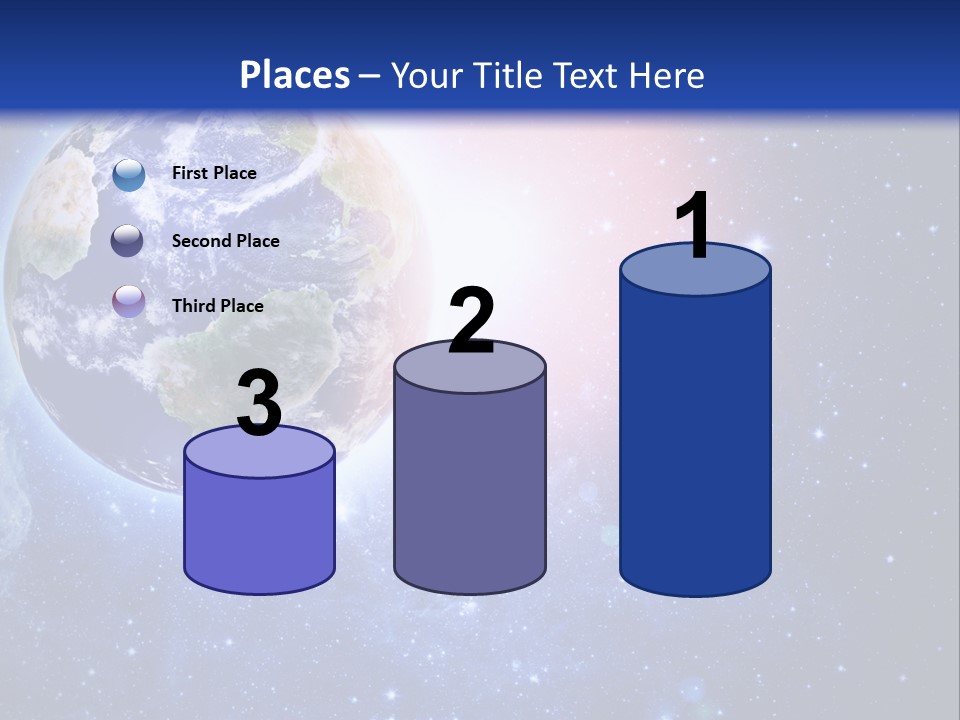 A Picture Of The Earth With Stars In The Background PowerPoint Template