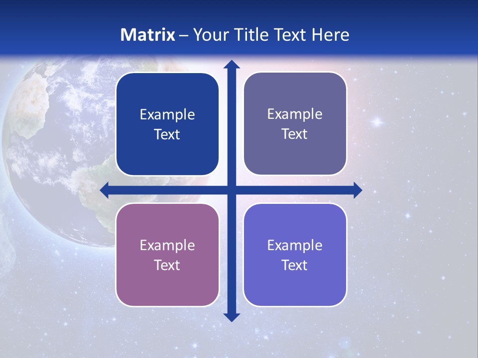 A Picture Of The Earth With Stars In The Background PowerPoint Template