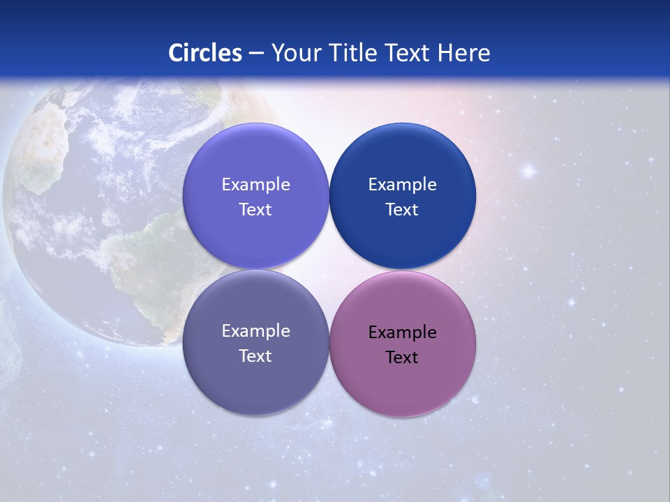 A Picture Of The Earth With Stars In The Background PowerPoint Template