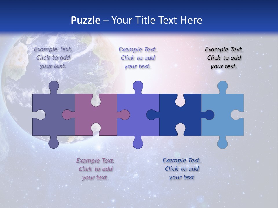 A Picture Of The Earth With Stars In The Background PowerPoint Template