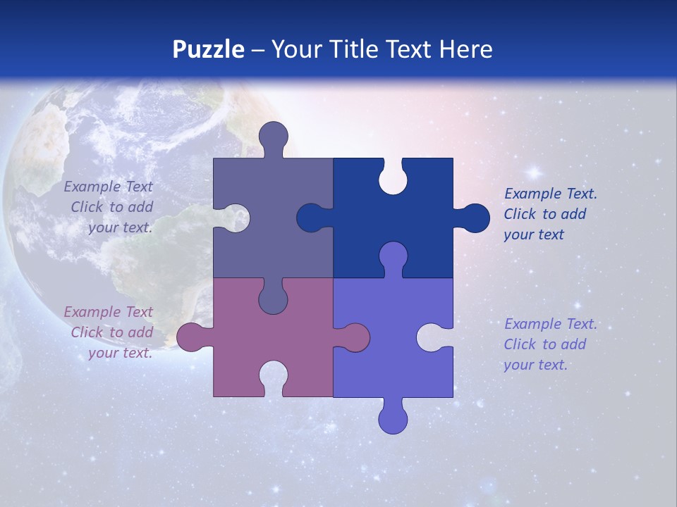 A Picture Of The Earth With Stars In The Background PowerPoint Template
