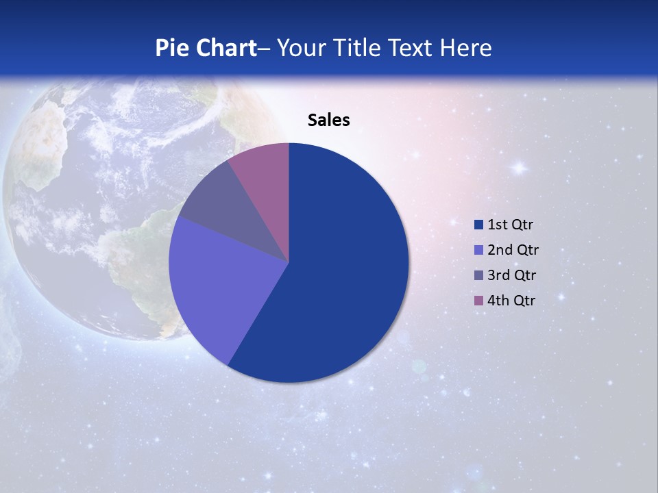 A Picture Of The Earth With Stars In The Background PowerPoint Template